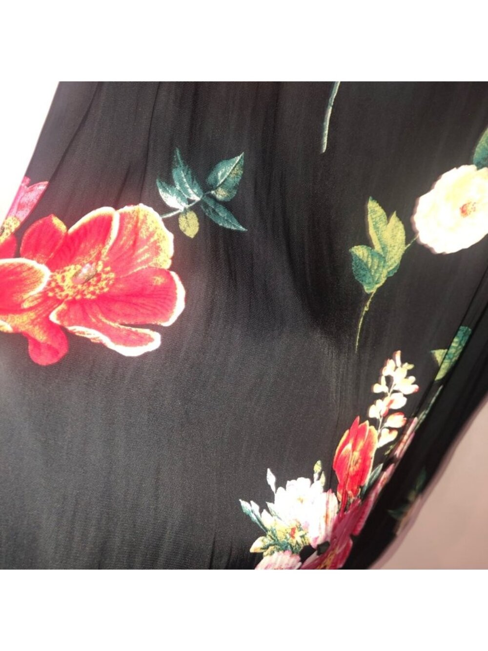 Floral Black Camisole Top - Picture 2 of 2
